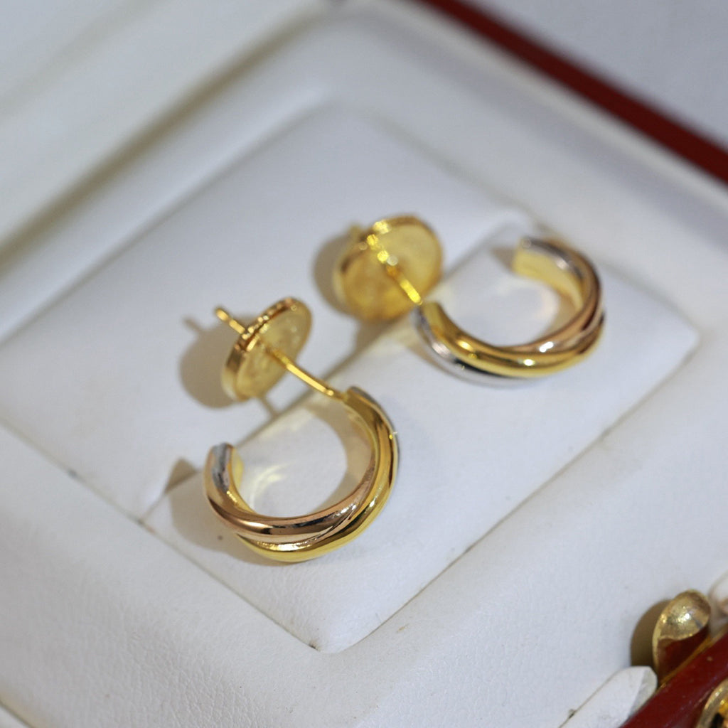 [Eterna Jewels]TRINITY ON DIAMOND MINI EARRINGS