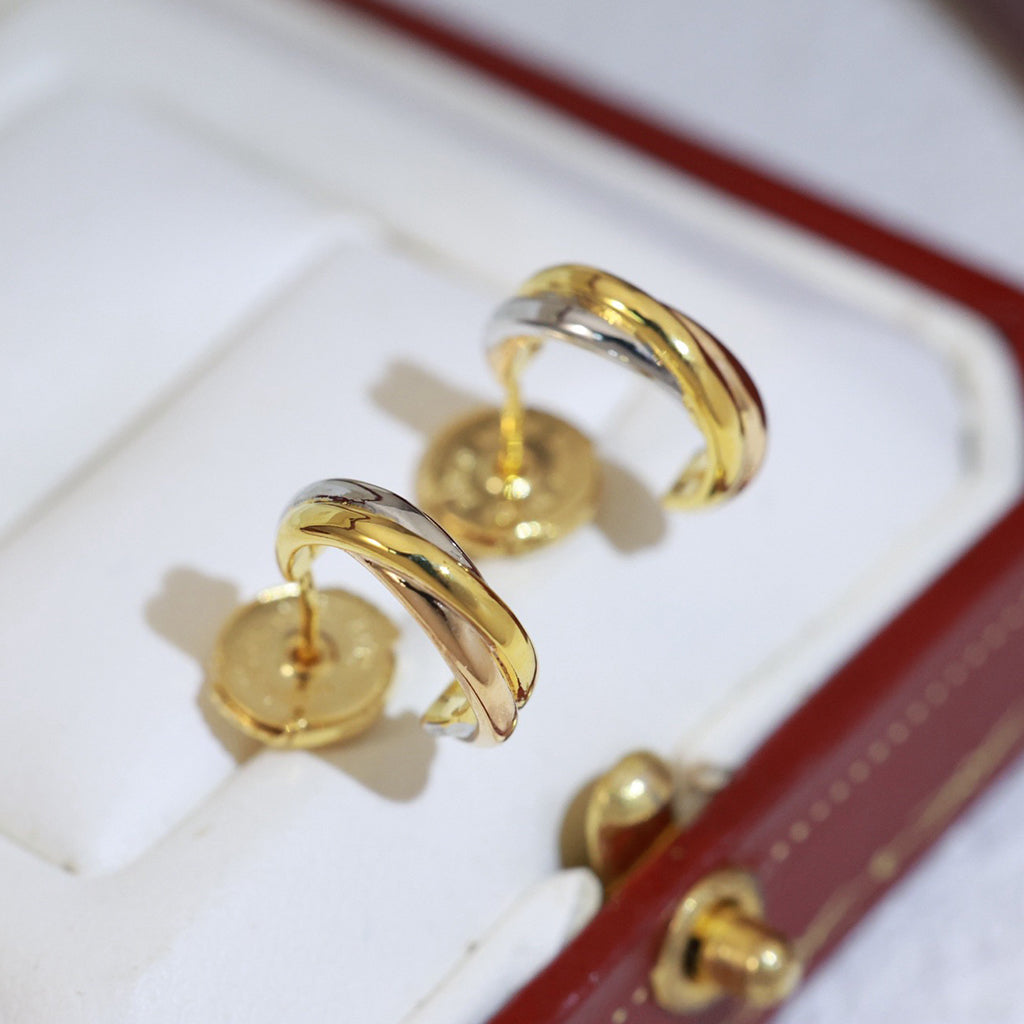 [Eterna Jewels]TRINITY ON DIAMOND MINI EARRINGS