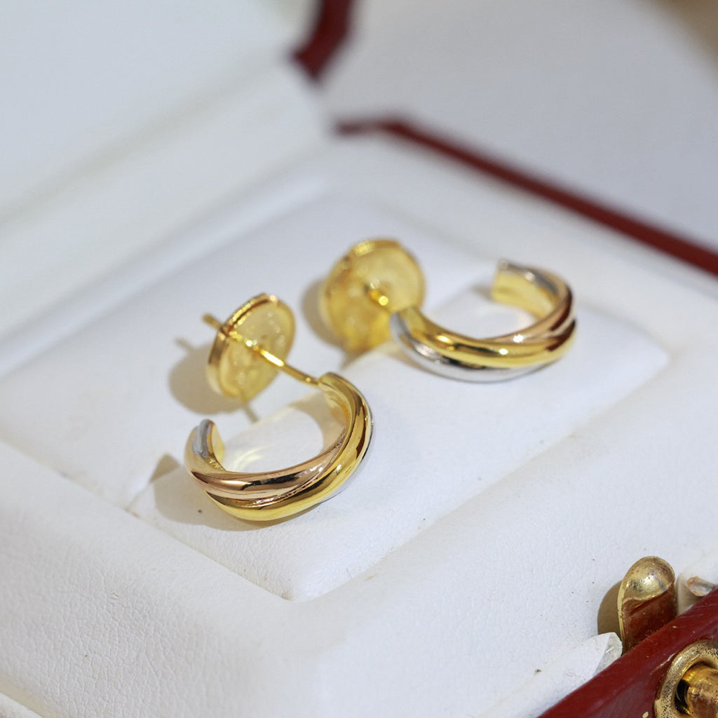[Eterna Jewels]TRINITY ON DIAMOND MINI EARRINGS