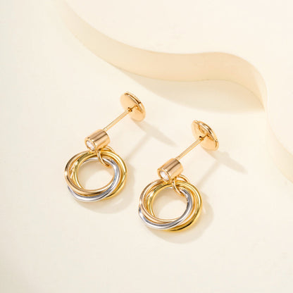 [Eterna Jewels]TRINITY ON DIAMOND  EARRINGS
