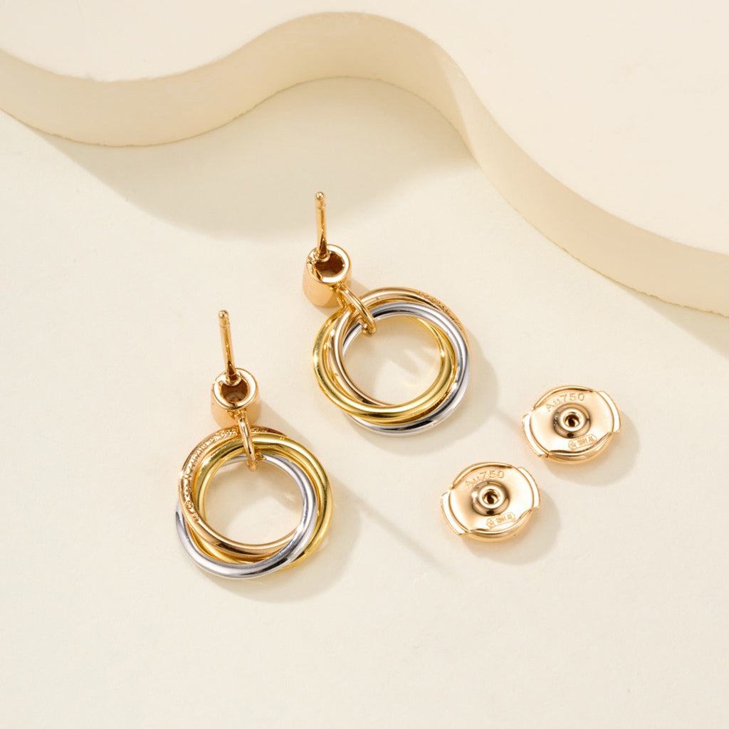 [Eterna Jewels]TRINITY ON DIAMOND  EARRINGS