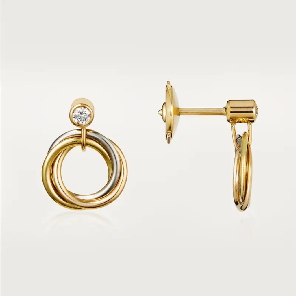 [Eterna Jewels]TRINITY ON DIAMOND  EARRINGS