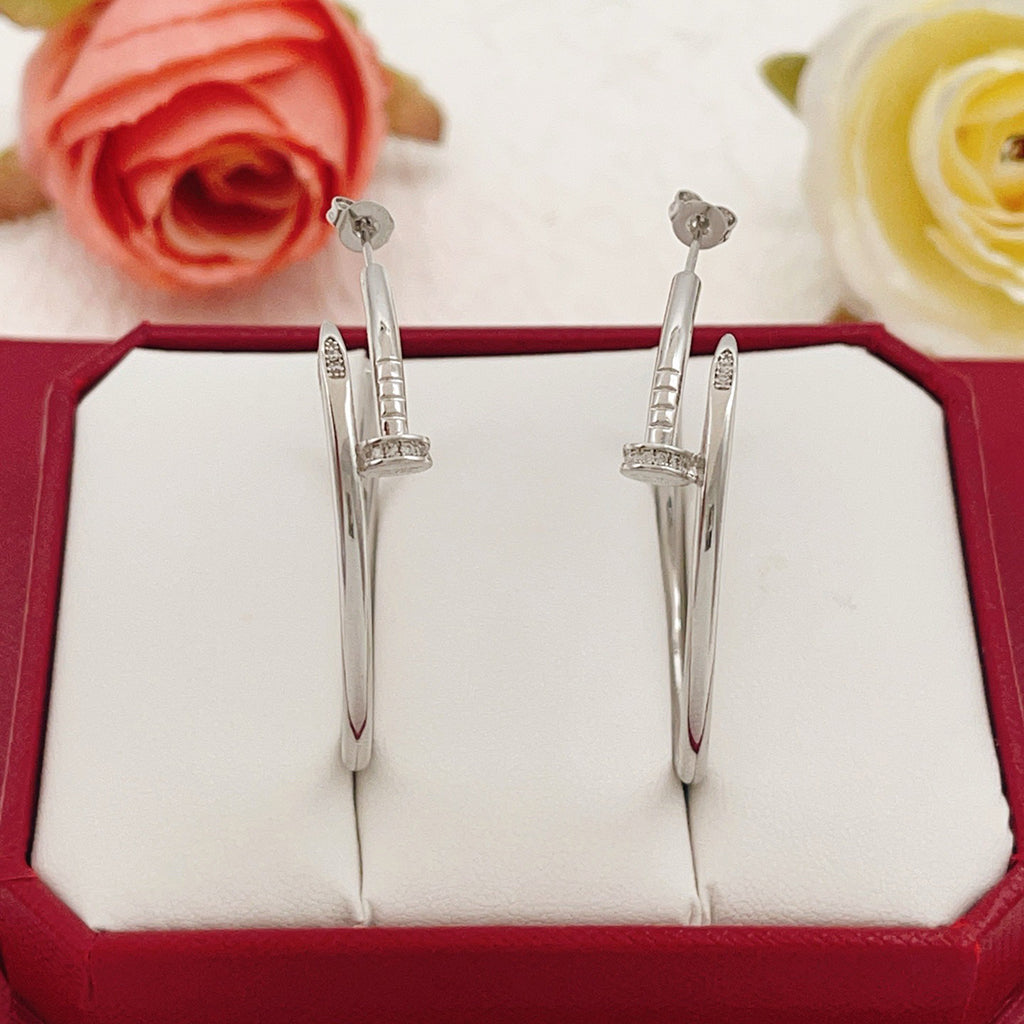 [Eterna Jewels]JUSTE HALF DIAMOND LARGE EARRINGS