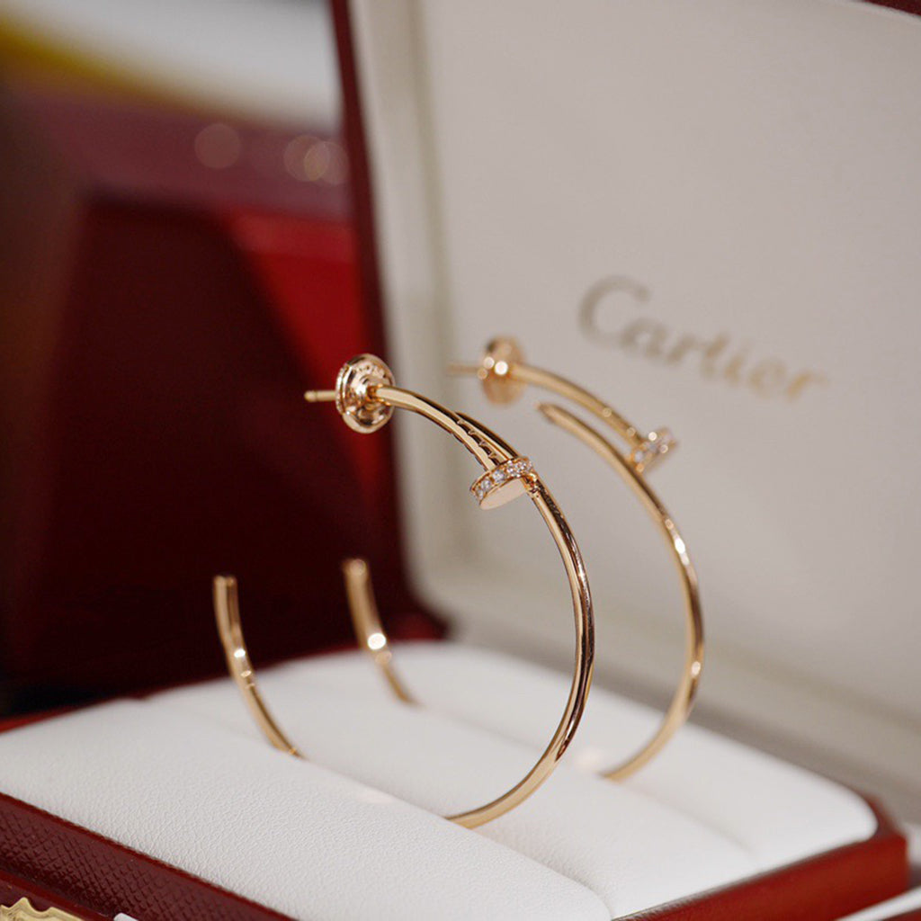 [Eterna Jewels]JUSTE HALF DIAMOND LARGE EARRINGS