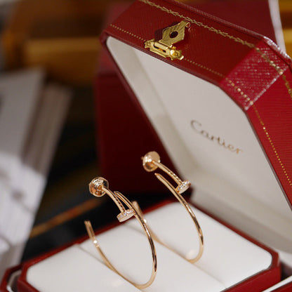 [Eterna Jewels]JUSTE HALF DIAMOND LARGE EARRINGS