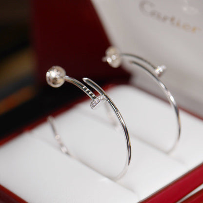[Eterna Jewels]JUSTE HALF DIAMOND LARGE EARRINGS