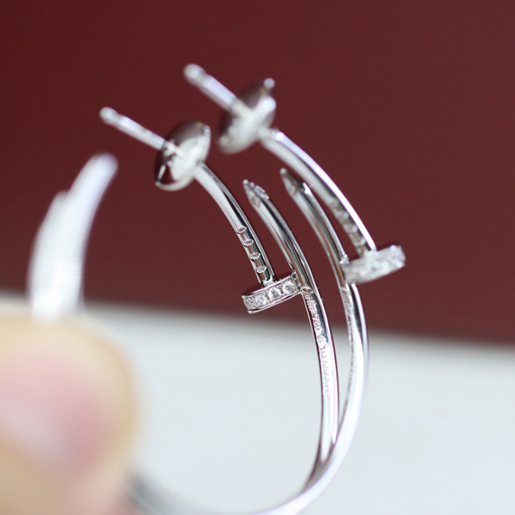 [Eterna Jewels]JUSTE HALF DIAMOND LARGE EARRINGS