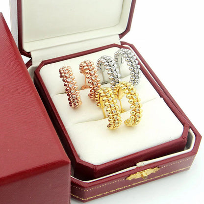 [Eterna Jewels]CLASH FULL DIAMOND MEDIUM EARRINGS