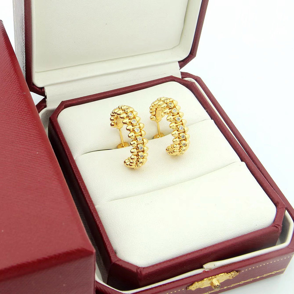 [Eterna Jewels]CLASH FULL DIAMOND MEDIUM EARRINGS