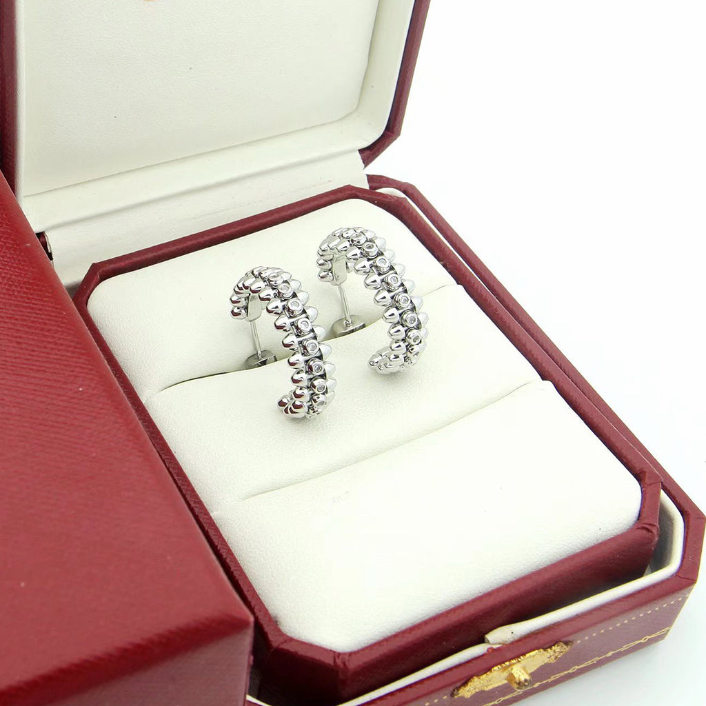 [Eterna Jewels]CLASH FULL DIAMOND MEDIUM EARRINGS