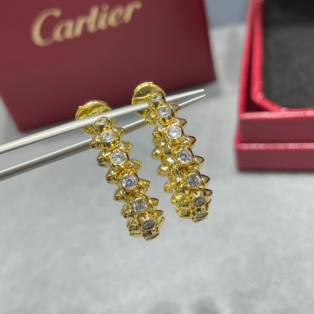 [Eterna Jewels]CLASH FULL DIAMOND MEDIUM EARRINGS