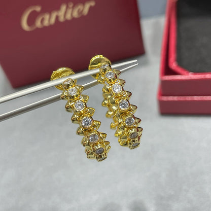 [Eterna Jewels]CLASH FULL DIAMOND MEDIUM EARRINGS