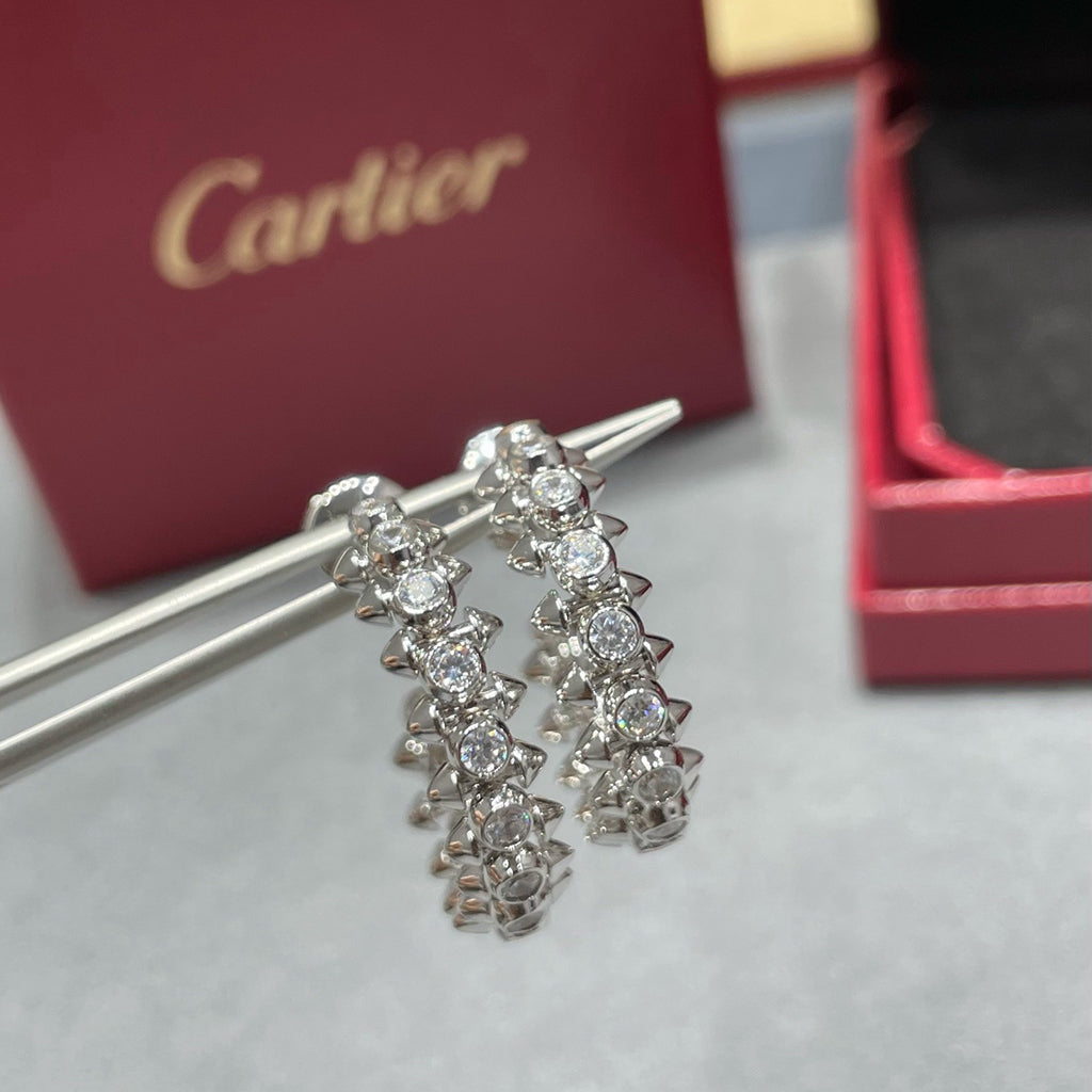 [Eterna Jewels]CLASH FULL DIAMOND MEDIUM EARRINGS