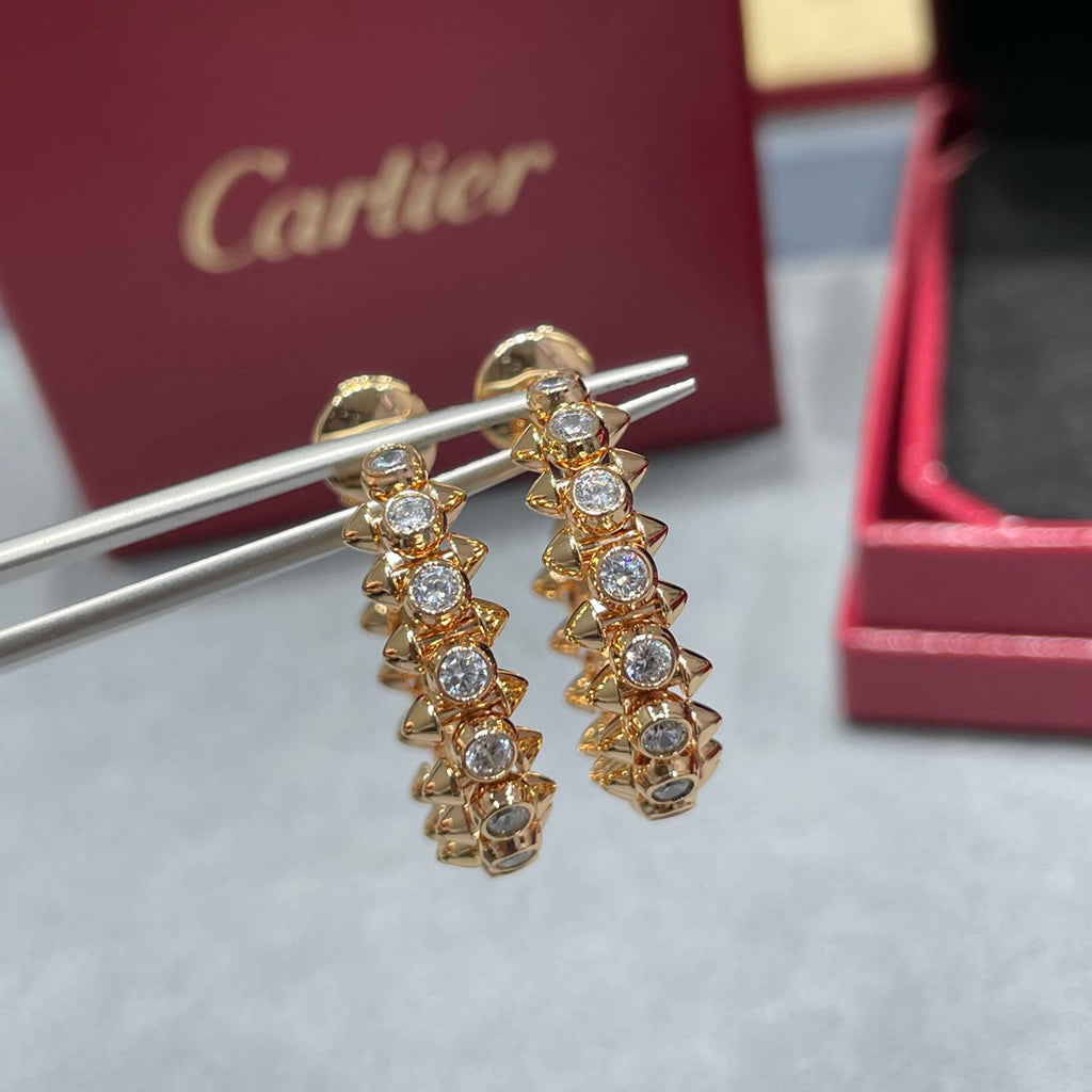 [Eterna Jewels]CLASH FULL DIAMOND MEDIUM EARRINGS