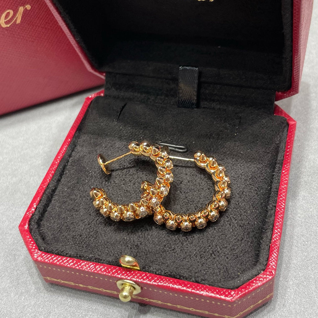 [Eterna Jewels]CLASH FULL DIAMOND MEDIUM EARRINGS