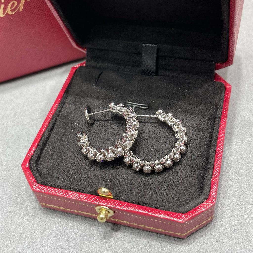 [Eterna Jewels]CLASH FULL DIAMOND MEDIUM EARRINGS