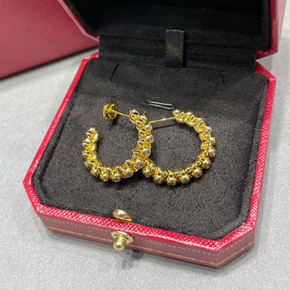 [Eterna Jewels]CLASH FULL DIAMOND MEDIUM EARRINGS