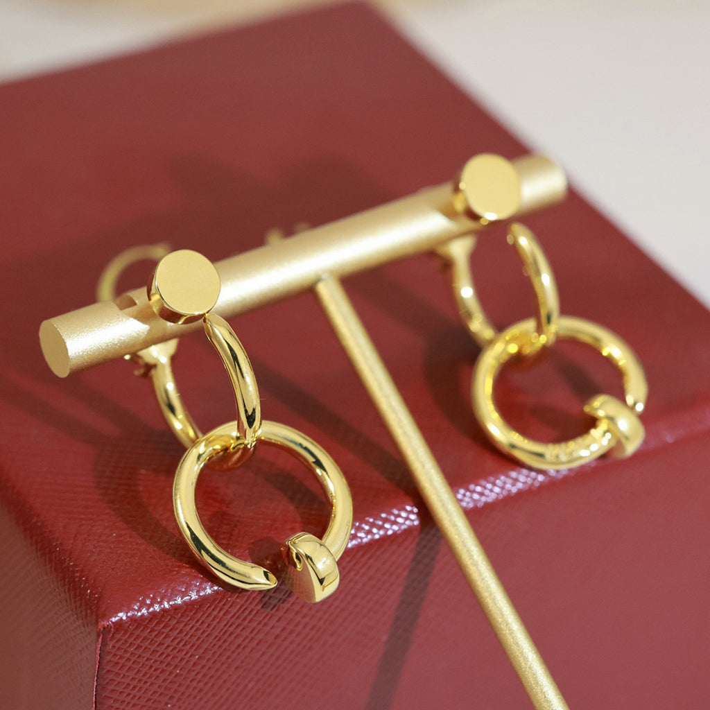 [Eterna Jewels]JUSTE NO DIAMOND DOUBLE EARRINGS