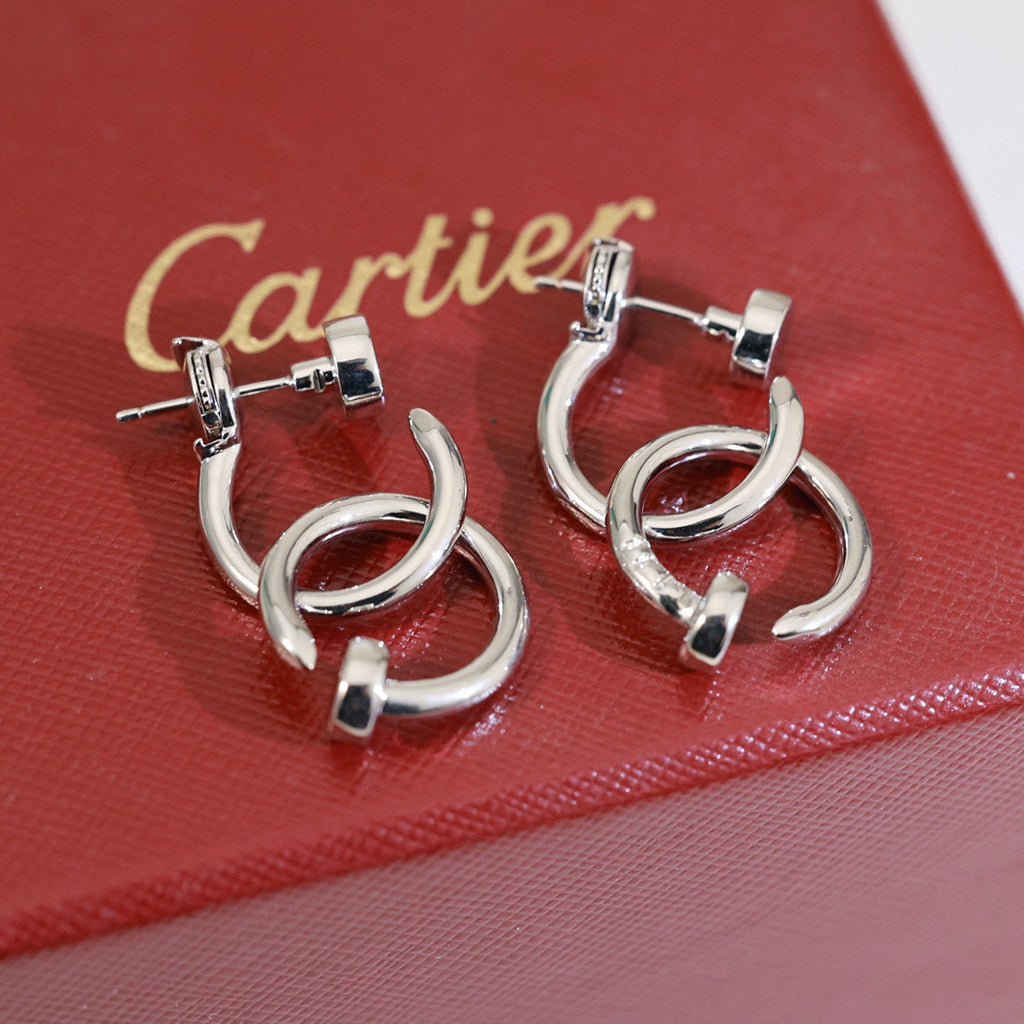 [Eterna Jewels]JUSTE NO DIAMOND DOUBLE EARRINGS