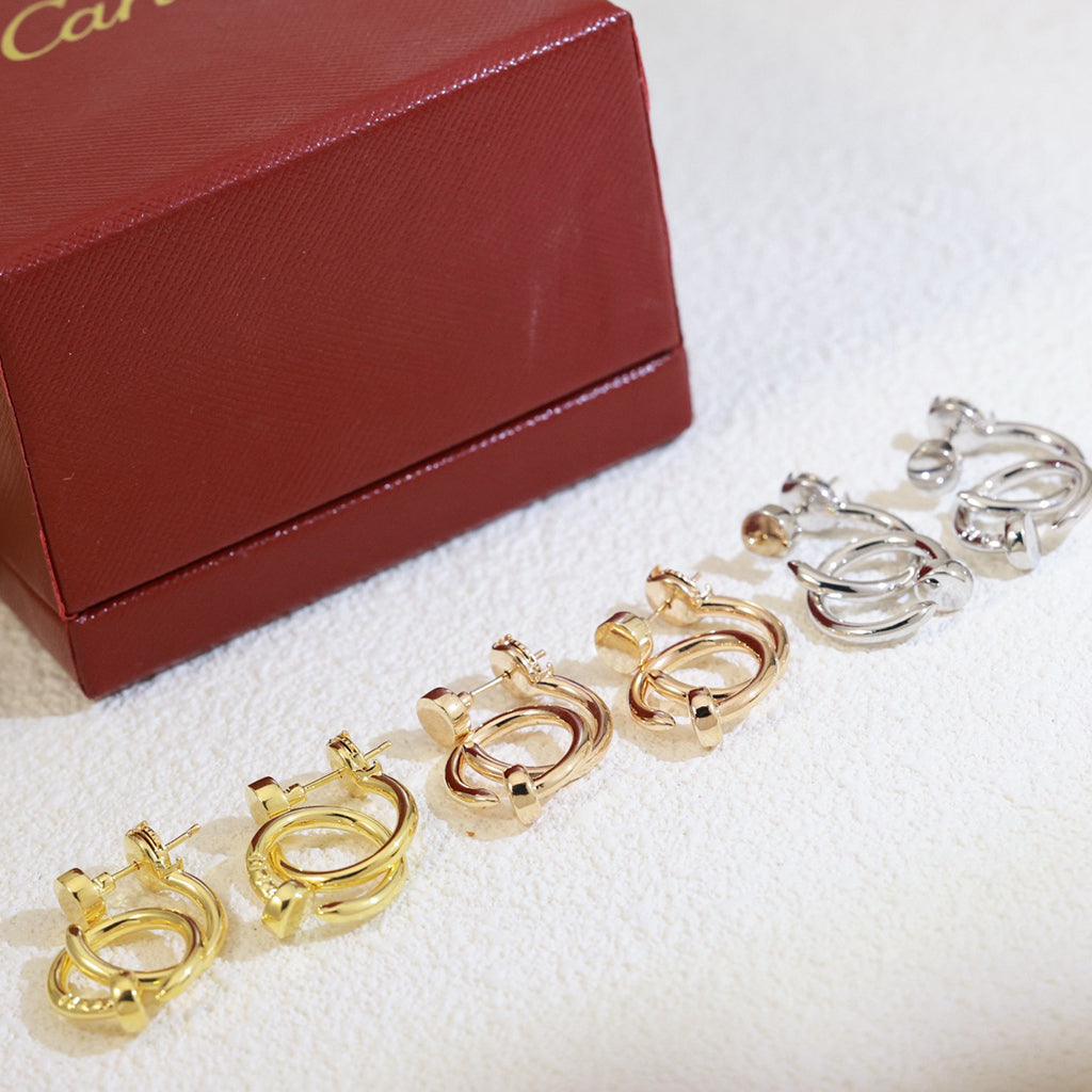 [Eterna Jewels]JUSTE NO DIAMOND DOUBLE EARRINGS
