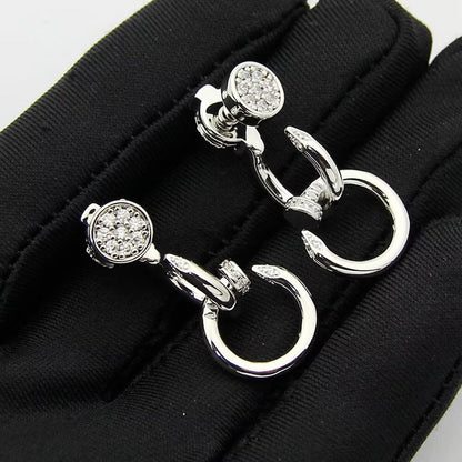 [Eterna Jewels]JUSTE HALF DIAMOND DOUBLE EARRINGS