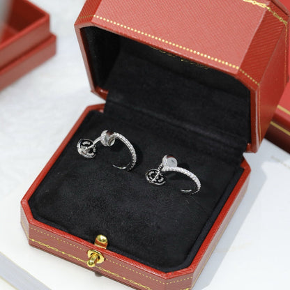 [Eterna Jewels]JUSTE FULL DIAMOND DOUBLE EARRINGS