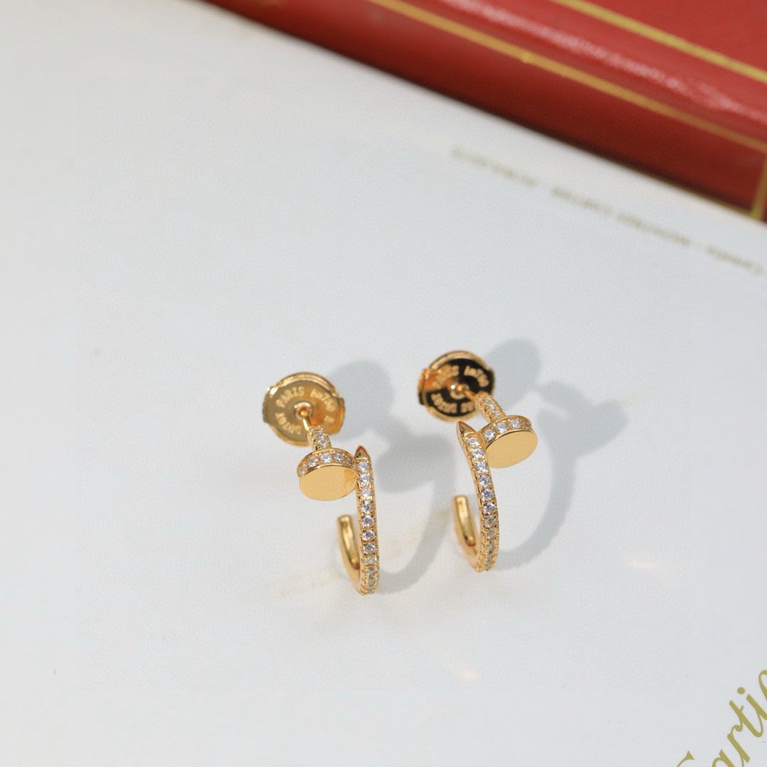 [Eterna Jewels]JUSTE FULL DIAMOND DOUBLE EARRINGS
