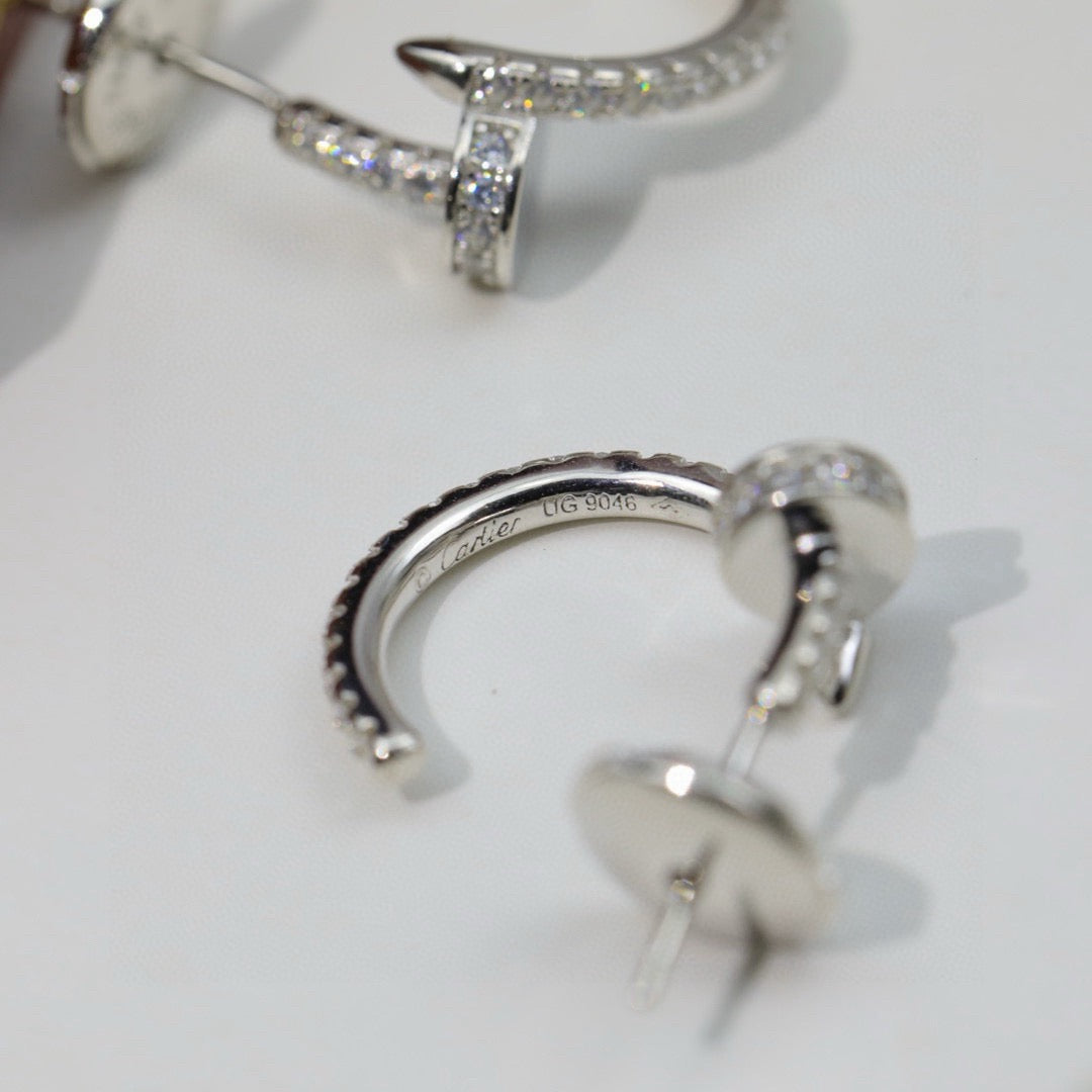 [Eterna Jewels]JUSTE FULL DIAMOND DOUBLE EARRINGS
