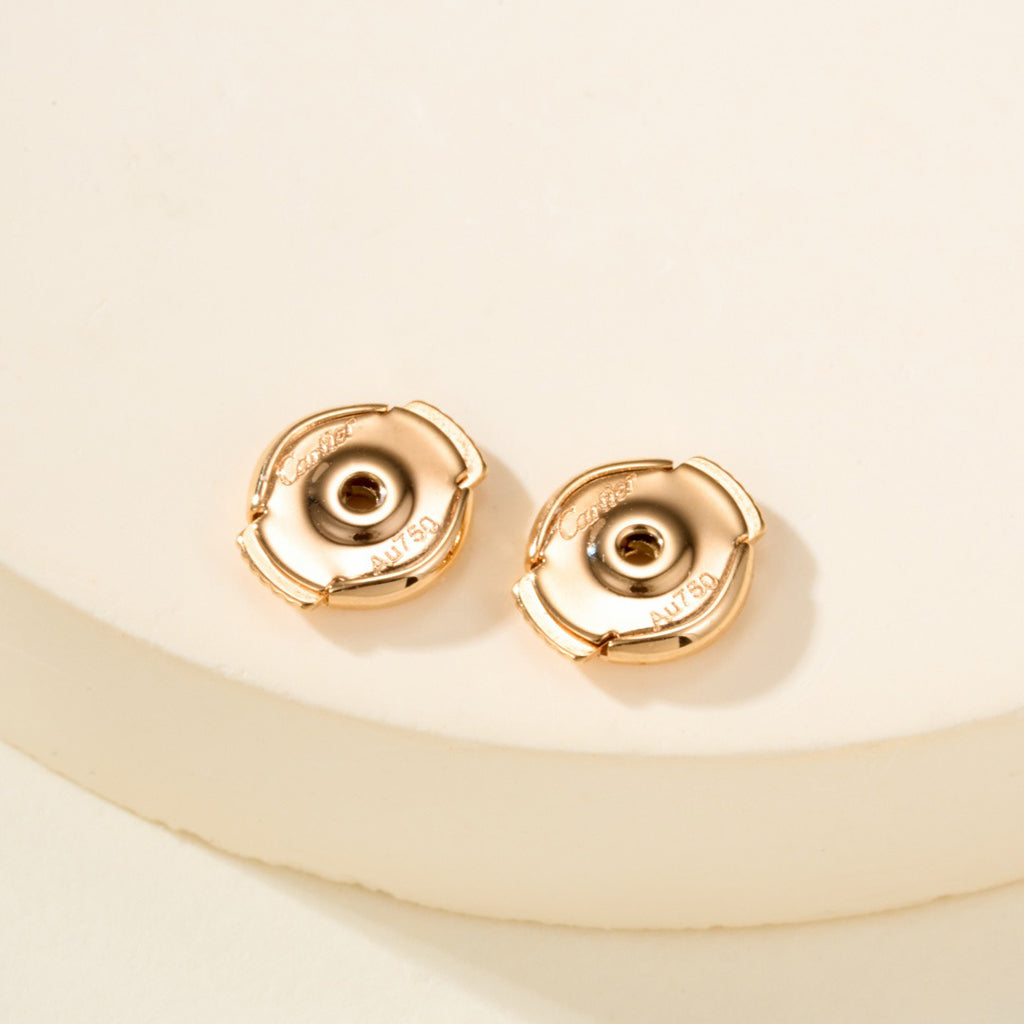 [Eterna Jewels]JUSTE HALF DIAMOND DOUBLE EARRINGS