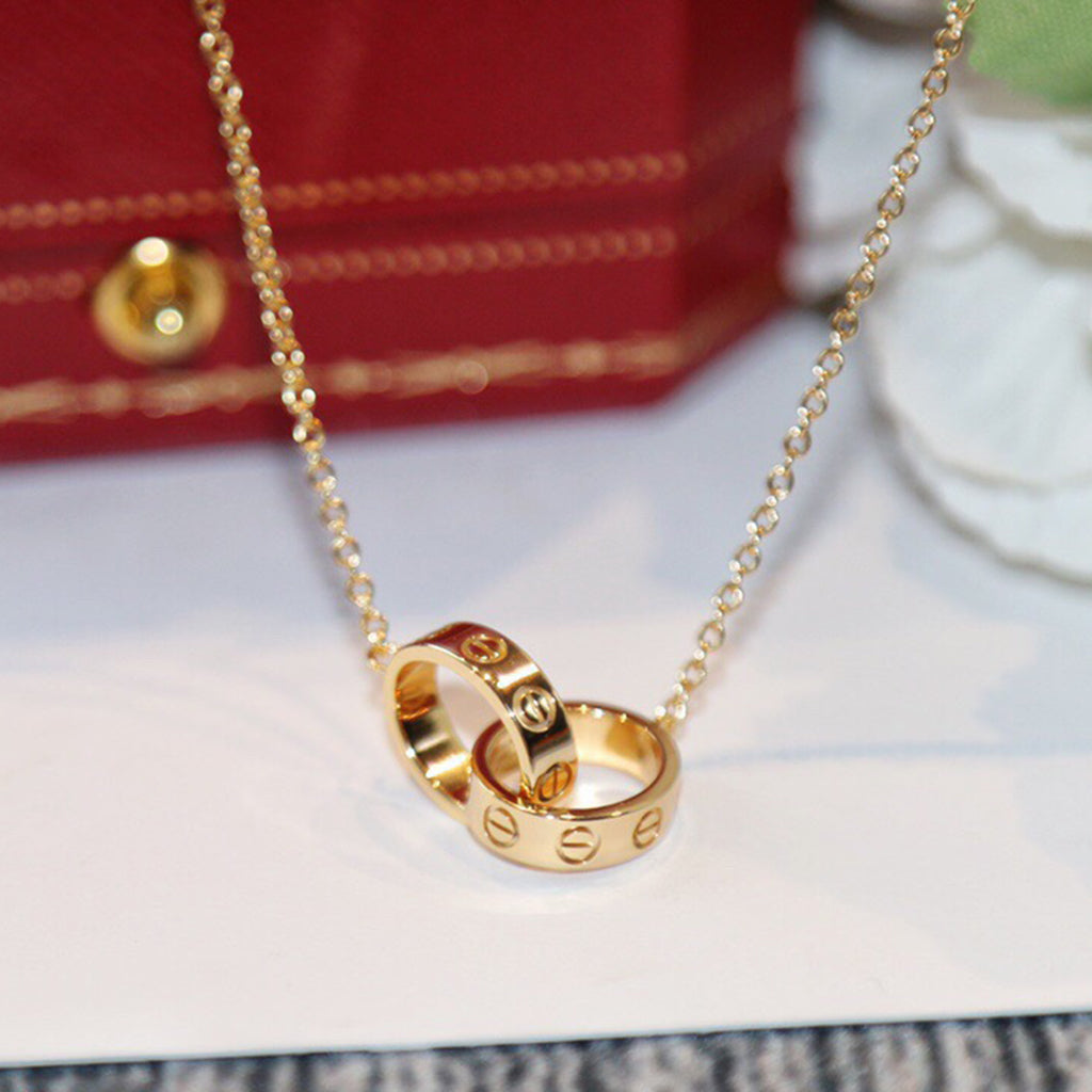 [Eterna Jewels]LOVE DOUBLE RING NECKLACE