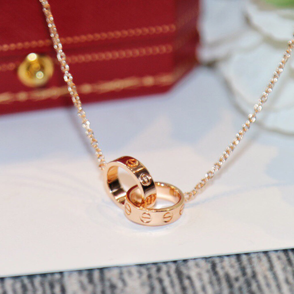 [Eterna Jewels]LOVE DOUBLE RING NECKLACE