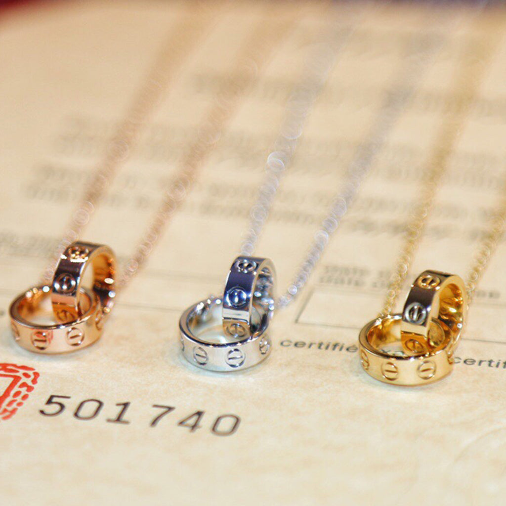 [Eterna Jewels]LOVE DOUBLE RING NECKLACE