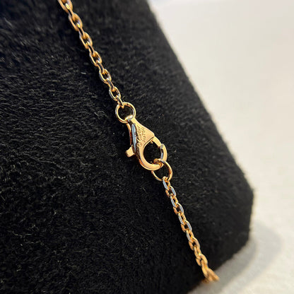 [Eterna Jewels]LOVE DOUBLE RING HALF DIAMOND NECKLACE