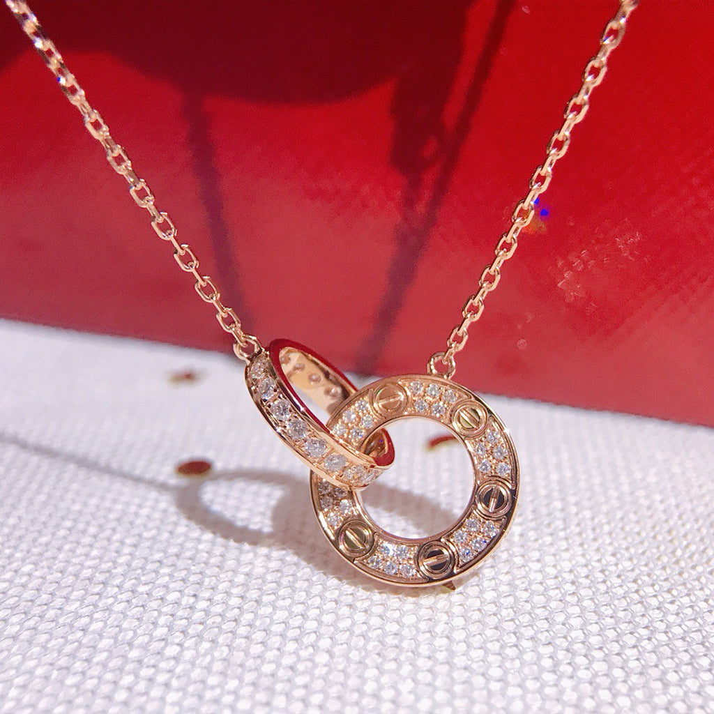 [Eterna Jewels]LOVE  FULL DIAMOND PENDANT NECKLACE