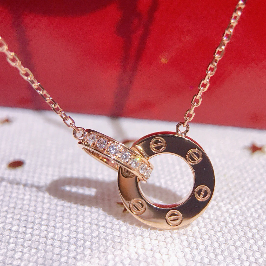 [Eterna Jewels]LOVE  FULL DIAMOND PENDANT NECKLACE