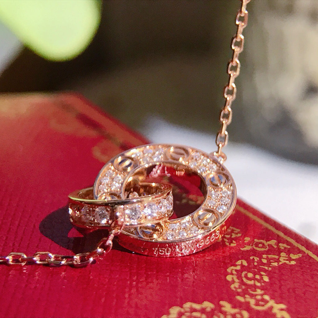[Eterna Jewels]LOVE  FULL DIAMOND PENDANT NECKLACE