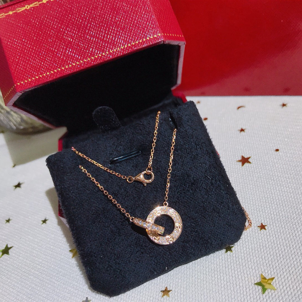 [Eterna Jewels]LOVE  FULL DIAMOND PENDANT NECKLACE