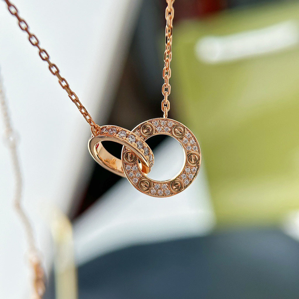 [Eterna Jewels]LOVE  FULL DIAMOND PENDANT NECKLACE