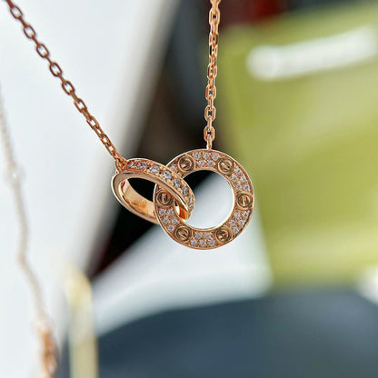 [Eterna Jewels]LOVE  FULL DIAMOND PENDANT NECKLACE