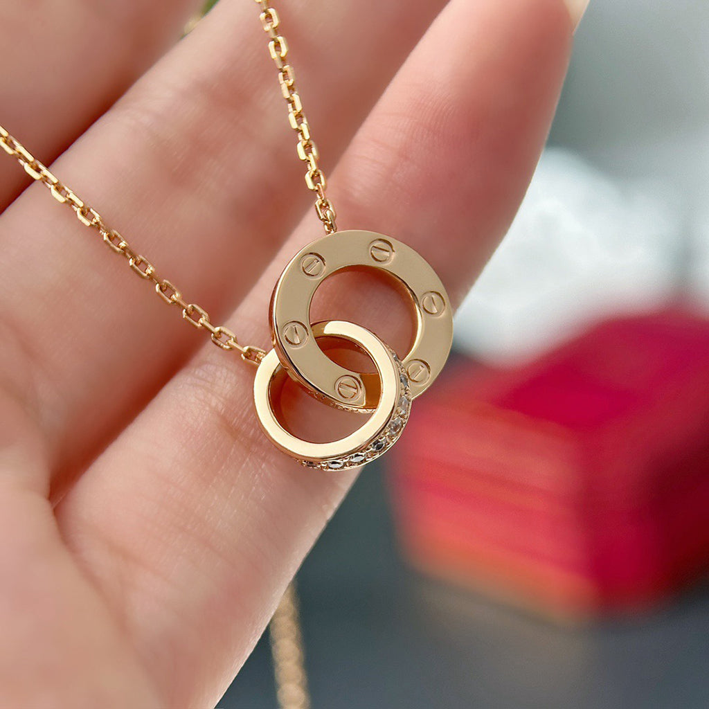 [Eterna Jewels]LOVE  FULL DIAMOND PENDANT NECKLACE