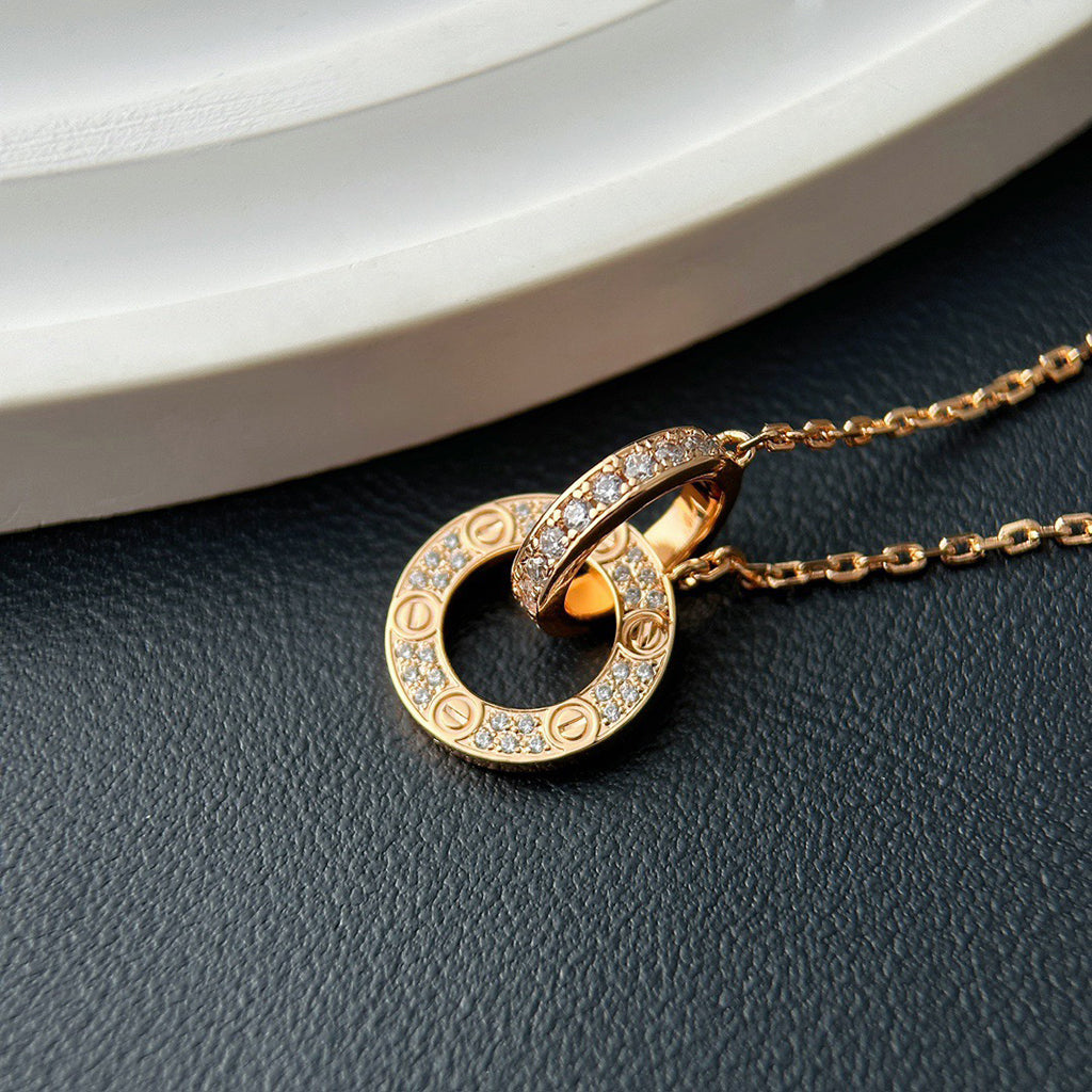 [Eterna Jewels]LOVE  FULL DIAMOND PENDANT NECKLACE