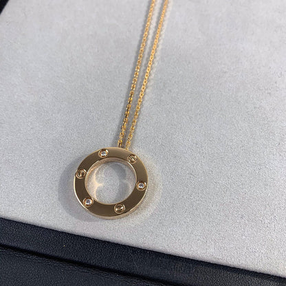 [Eterna Jewels]LOVE NECKLACE 16MM 3 DIAMONDS