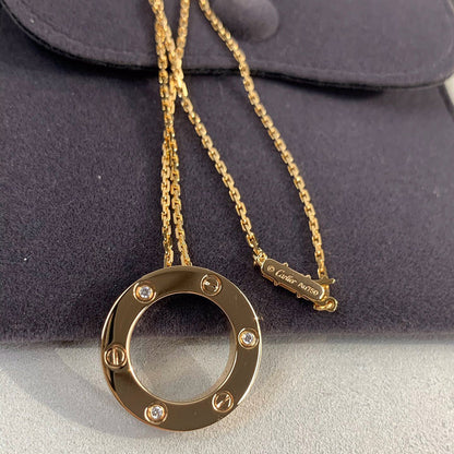 [Eterna Jewels]LOVE NECKLACE 16MM 3 DIAMONDS
