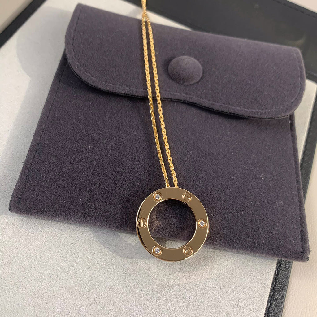 [Eterna Jewels]LOVE NECKLACE 16MM 3 DIAMONDS