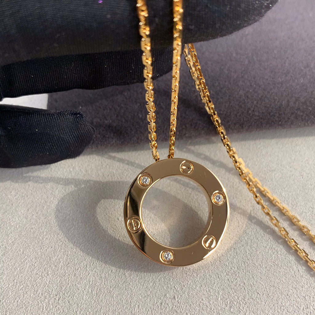 [Eterna Jewels]LOVE NECKLACE 16MM 3 DIAMONDS