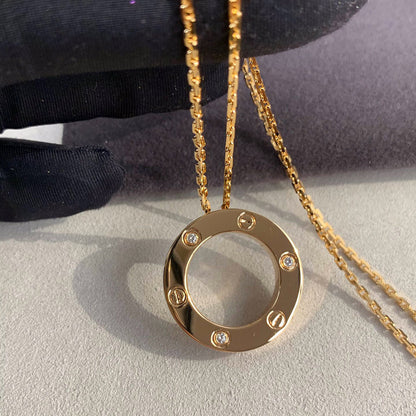 [Eterna Jewels]LOVE NECKLACE 16MM 3 DIAMONDS