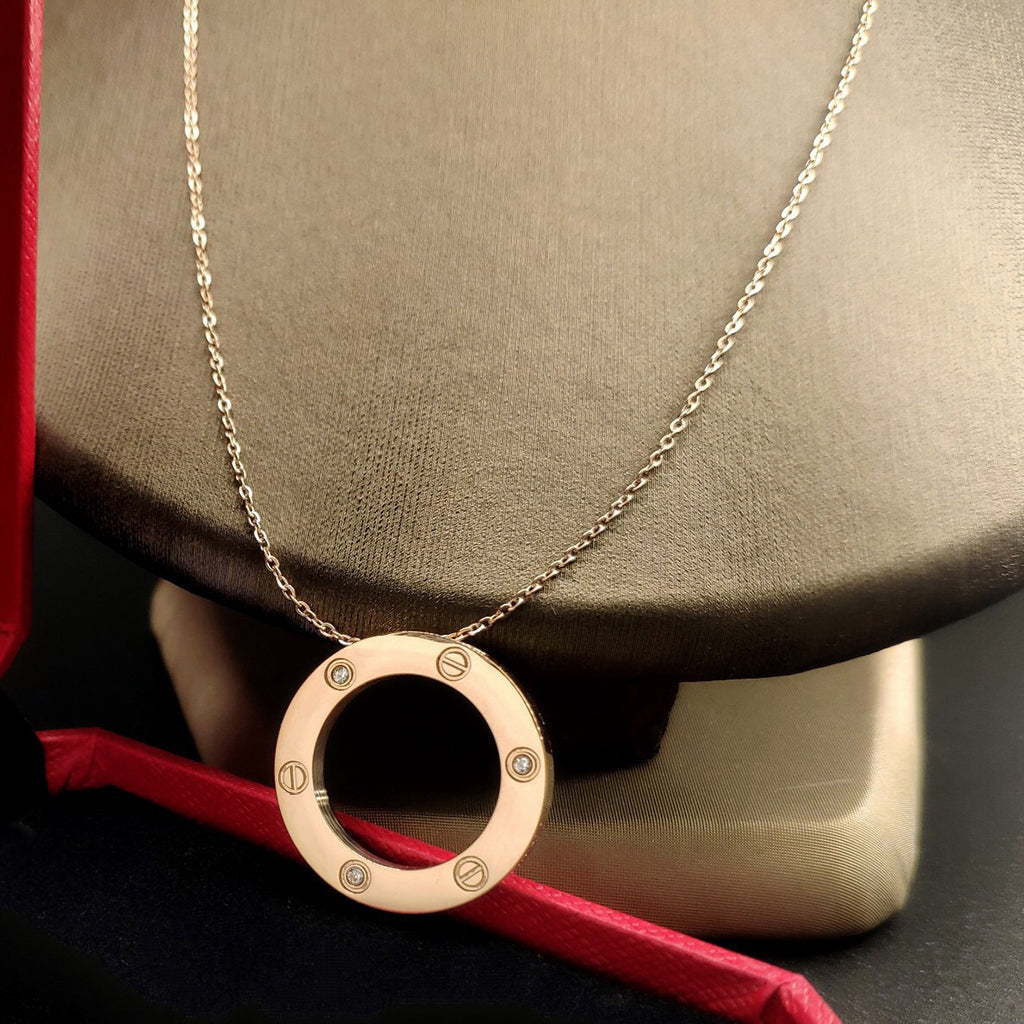 [Eterna Jewels]LOVE NECKLACE 16MM 3 DIAMONDS