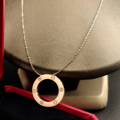[Eterna Jewels]LOVE NECKLACE 16MM 3 DIAMONDS