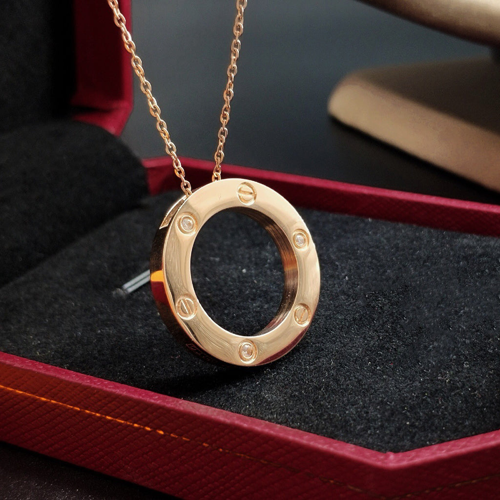 [Eterna Jewels]LOVE NECKLACE 16MM 3 DIAMONDS