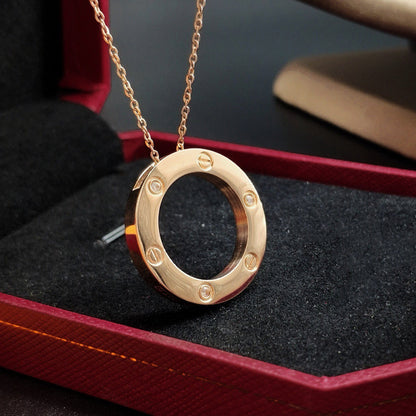 [Eterna Jewels]LOVE NECKLACE 16MM 3 DIAMONDS